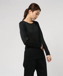 [Uネック/タートルネック]2TYPEあったか裏起毛ベーシックインナーTシャツ＊レディース/トップス[C3552]神戸レタス