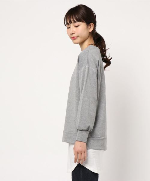 GeeRA(ジーラ)の「【2点セット】Tシャツワンピ&トレーナーアンサンブル(アンサンブル・レディース・杢グレー/ブラック/パープル・XX-LARGE/SMALL/MEDIUM/LARGE/X-LARGE)」の5枚目の写真