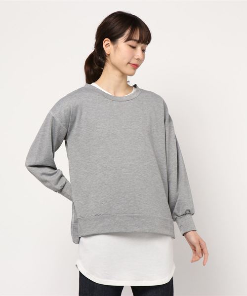 GeeRA(ジーラ)の「【2点セット】Tシャツワンピ&トレーナーアンサンブル(アンサンブル・レディース・杢グレー/ブラック/パープル・XX-LARGE/SMALL/MEDIUM/LARGE/X-LARGE)」の9枚目の写真