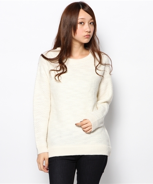 SLOBE IENA(スローブイエナ)の「ダイヤ柄編みニットプルオーバー。(ニット/セーター・レディース・アイボリー/イエロー/パープル・FREE)」の11枚目の写真
