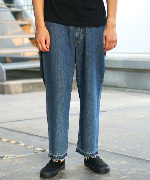 セール Beams ワイド カットオフ デニムパンツ デニムパンツ Beams ビームス のファッション通販 Zozotown