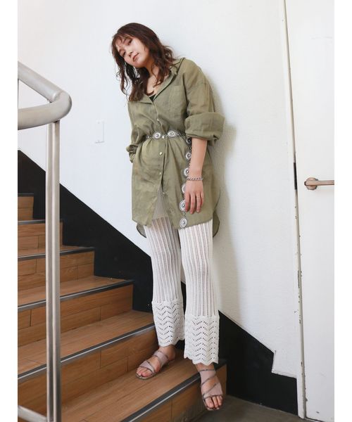 Ungrid（アングリッド）の「かぎ針ワイドパンツ（その他パンツ・レディース・オフホワイト/ベージュ・FREE）」の5枚目の写真