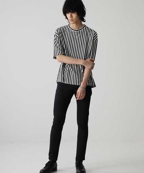 STUDIOUS（ステュディオス）の「【STUDIOUS】ハイパワーストレッチサテンスキニー（デニムパンツ・メンズ・ブルー/ブラック・3/1/2）」の20枚目の写真