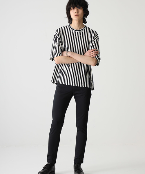 STUDIOUS（ステュディオス）の「【STUDIOUS】ハイパワーストレッチサテンスキニー（デニムパンツ・メンズ・ブルー/ブラック・3/1/2）」の13枚目の写真