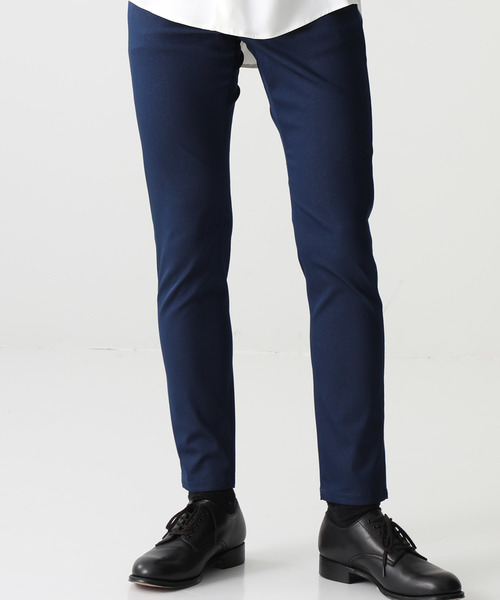 STUDIOUS（ステュディオス）の「【STUDIOUS】ハイパワーストレッチサテンスキニー（デニムパンツ・メンズ・ブルー/ブラック・3/1/2）」の10枚目の写真