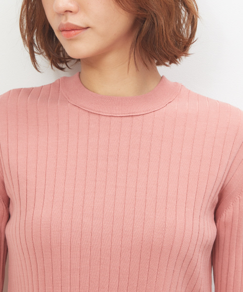 DESIGNWORKS（デザインワークス）の「ワイドリブ2WAYプルオーバーニット（ニット/セーター・レディース・ホワイト/グレイッシュブルー/ピンク/ブラック・38）」の20枚目の写真