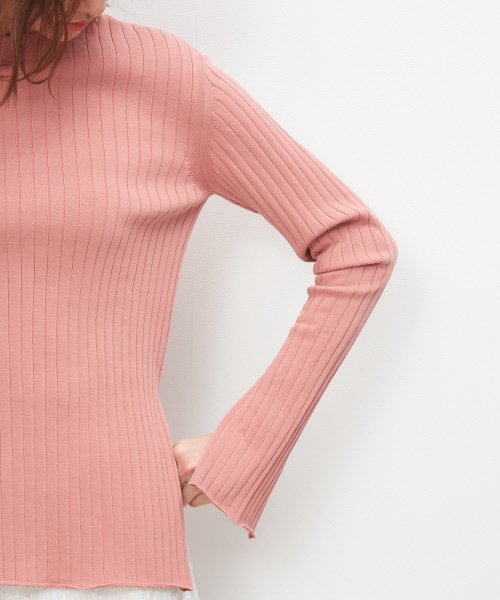 DESIGNWORKS（デザインワークス）の「ワイドリブ2WAYプルオーバーニット（ニット/セーター・レディース・ホワイト/グレイッシュブルー/ピンク/ブラック・38）」の21枚目の写真