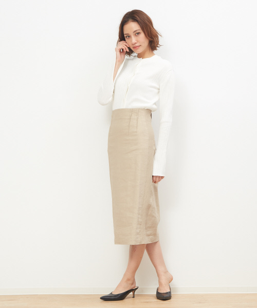 DESIGNWORKS（デザインワークス）の「ワイドリブ2WAYプルオーバーニット（ニット/セーター・レディース・ホワイト/グレイッシュブルー/ピンク/ブラック・38）」の11枚目の写真