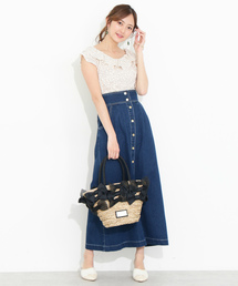 JILL BY JILLSTUART リボンフラップバスケ ット JILL by JILL STUART｜ハートラタンバスケット | Rakuten