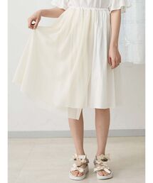 merry jenny | メッシュレイヤードギャザースカート(スカート)