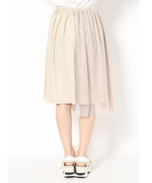 merry jenny(メリージェニー)の「メッシュレイヤードギャザースカート(スカート・レディース・オフホワイト/ブラック/ベージュ・FREE)」の6枚目の写真