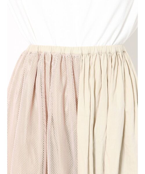 merry jenny(メリージェニー)の「メッシュレイヤードギャザースカート(スカート・レディース・オフホワイト/ブラック/ベージュ・FREE)」の7枚目の写真