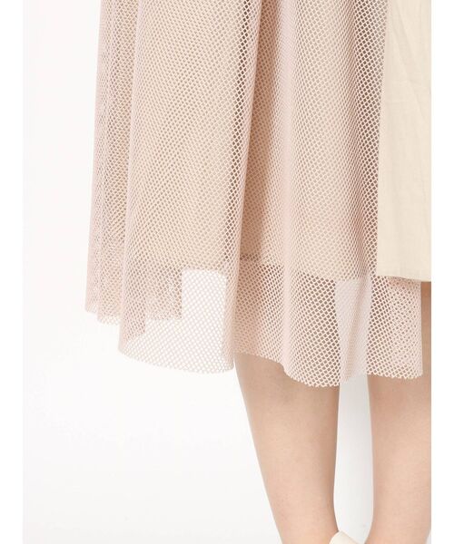 merry jenny(メリージェニー)の「メッシュレイヤードギャザースカート(スカート・レディース・オフホワイト/ブラック/ベージュ・FREE)」の9枚目の写真