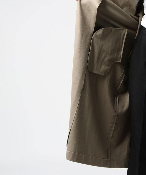 08sircus（ゼロエイトサーカス）の「【08sircus】knit melton gown coat（その他アウター・レディース・ベージュ・38）」の2枚目の写真