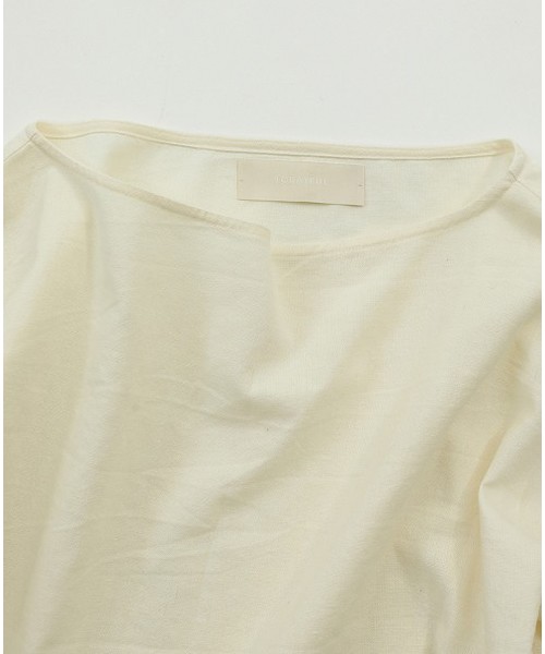 TODAYFUL(トゥデイフル)の「ボートネックリネンブラウス(シャツ/ブラウス・レディース・ベージュ/オフホワイト・FREE)」の7枚目の写真