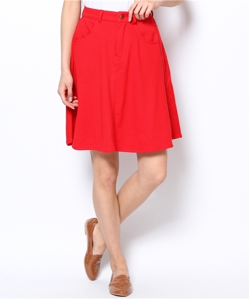 Chico（チコ）の「裏毛フレアスカート（スカート・レディース・グレー/レッド・FREE）」の5枚目の写真