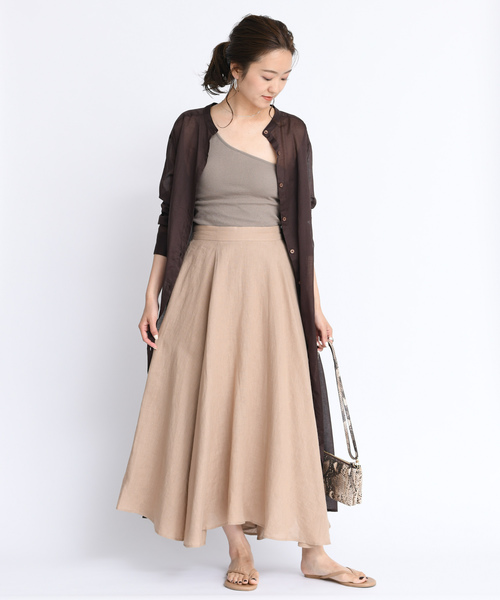 DouDou（ドゥドゥ）の「ロングシャツワンピース（ワンピース・レディース・ベージュ/グレー/ダークブラウン・FREE）」の22枚目の写真