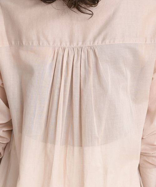 DouDou（ドゥドゥ）の「ロングシャツワンピース（ワンピース・レディース・ベージュ/グレー/ダークブラウン・FREE）」の6枚目の写真