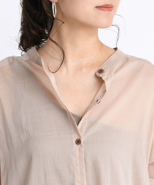 DouDou（ドゥドゥ）の「ロングシャツワンピース（ワンピース・レディース・ベージュ/グレー/ダークブラウン・FREE）」の17枚目の写真