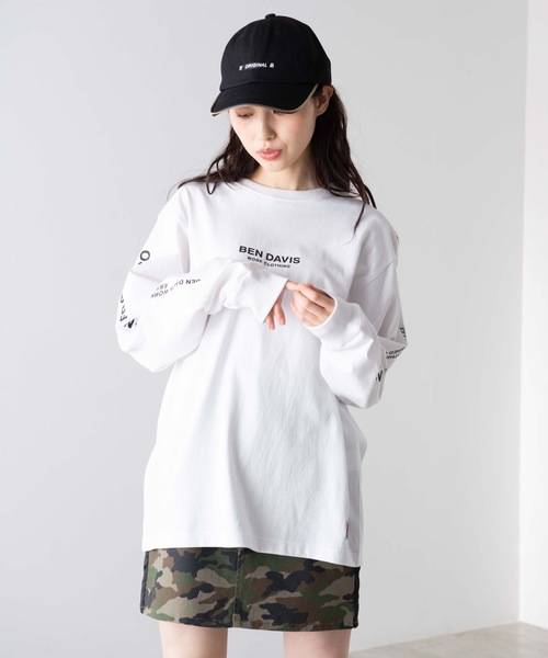 BEN DAVIS（ベンデイビス）の「∴WEGO/ベンデイビス別注ロゴロンT（Tシャツ/カットソー・メンズ・ホワイト/ブラック・MEDIUM/LARGE）」の7枚目の写真