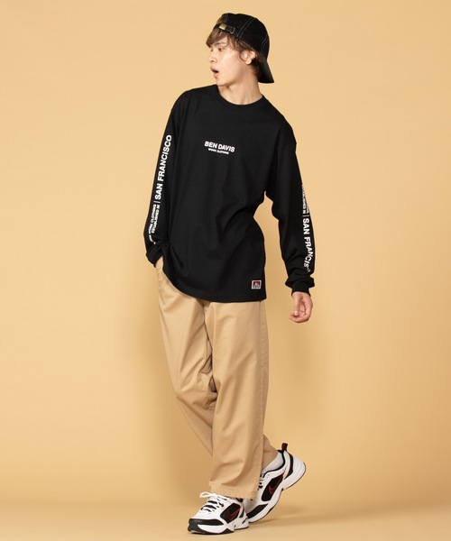 BEN DAVIS（ベンデイビス）の「∴WEGO/ベンデイビス別注ロゴロンT（Tシャツ/カットソー・メンズ・ホワイト/ブラック・MEDIUM/LARGE）」の12枚目の写真