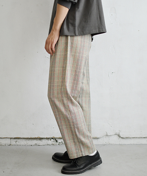 PairPair（ペアペア）の「チェック柄ゆるワイドパンツ（その他パンツ・メンズ・ブラック/ベージュ/ブラウン・FREE）」の17枚目の写真