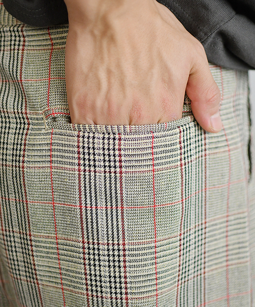 PairPair（ペアペア）の「チェック柄ゆるワイドパンツ（その他パンツ・メンズ・ブラック/ベージュ/ブラウン・FREE）」の9枚目の写真