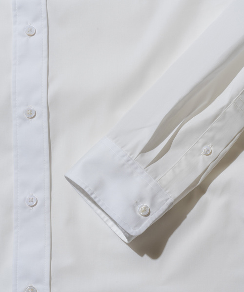 MAISON SPECIAL(メゾンスペシャル)の「【WEB限定】テックブロードスタンドカラーシャツ 【MAISON SPECIAL/メゾンスペシャル】(シャツ/ブラウス・メンズ・ダークブラウン/ベージュ/オフホワイト/カーキ/パープル/イエロー/ブラック/ネイビー/グリーン/バーガンディー/オリーブ/ブルー・44/46/48)」の14枚目の写真