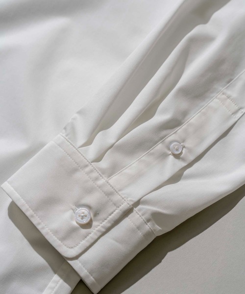 MAISON SPECIAL(メゾンスペシャル)の「【WEB限定】テックブロードスタンドカラーシャツ 【MAISON SPECIAL/メゾンスペシャル】(シャツ/ブラウス・メンズ・ダークブラウン/ベージュ/オフホワイト/カーキ/パープル/イエロー/ブラック/ネイビー/グリーン/バーガンディー/オリーブ/ブルー・44/46/48)」の18枚目の写真