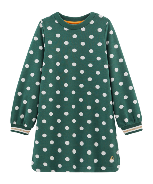 Petit Bateau プチバトー の ジャガードドットワンピース キッズ ワンピース Wear