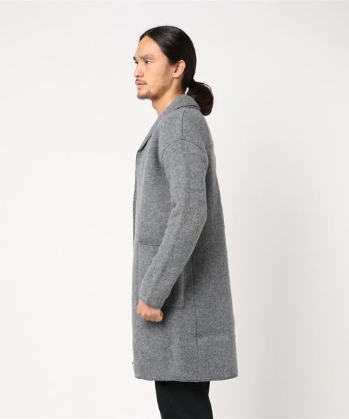 three dots(スリードッツ)の「Men's wool fleece l/s shawl gaun(その他アウター・メンズ・グレー/カーキ・MEDIUM/LARGE/SMALL)」の3枚目の写真