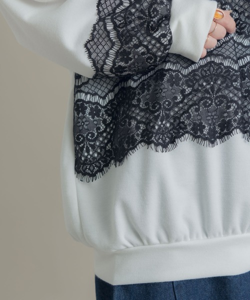 Libra Cue（リブラ キュー）の「Libra パッチレースカットソー（Tシャツ/カットソー・レディース・ホワイト/ブラック・FREE）」の11枚目の写真