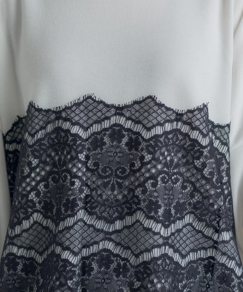 Libra Cue（リブラ キュー）の「Libra パッチレースカットソー（Tシャツ/カットソー・レディース・ホワイト/ブラック・FREE）」の12枚目の写真