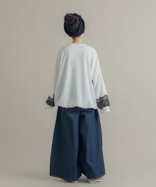 Libra Cue（リブラ キュー）の「Libra パッチレースカットソー（Tシャツ/カットソー・レディース・ホワイト/ブラック・FREE）」の7枚目の写真