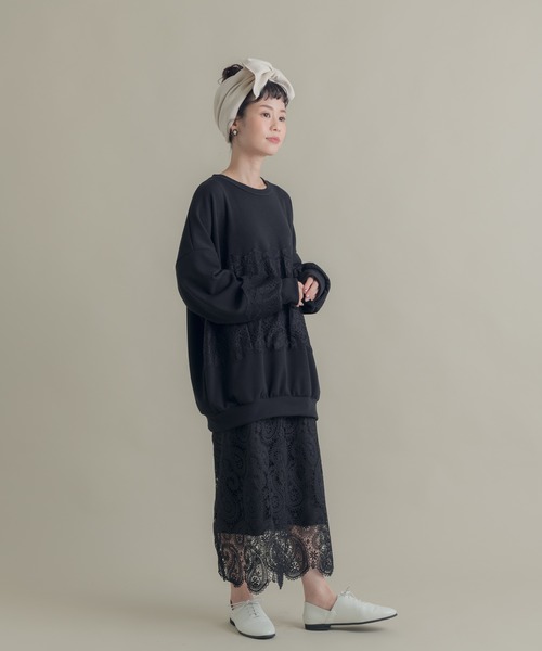 Libra Cue（リブラ キュー）の「Libra パッチレースカットソー（Tシャツ/カットソー・レディース・ホワイト/ブラック・FREE）」の15枚目の写真