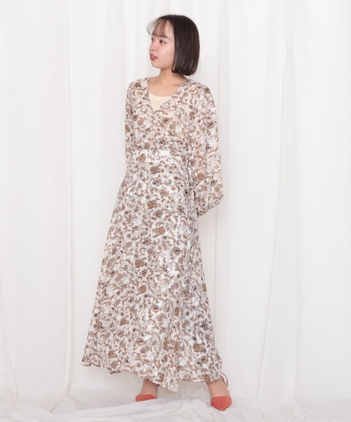 Cheek（チーク）の「フラワーカシュクールワンピース（ワンピース・レディース・オフホワイト/ピンク・MEDIUM）」の11枚目の写真