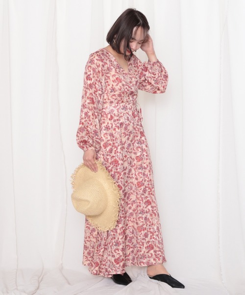 Cheek（チーク）の「フラワーカシュクールワンピース（ワンピース・レディース・オフホワイト/ピンク・MEDIUM）」の7枚目の写真