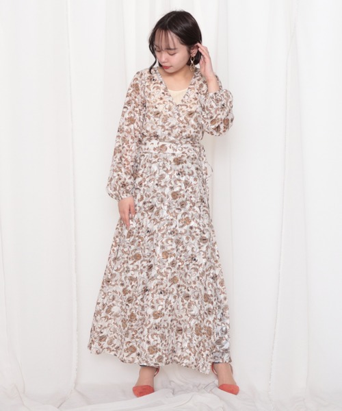 Cheek（チーク）の「フラワーカシュクールワンピース（ワンピース・レディース・オフホワイト/ピンク・MEDIUM）」の13枚目の写真