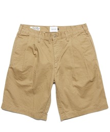 CAL O LINE/キャルオーライン 2 TUCK HB SHORTS ヘリンボーンショーツ