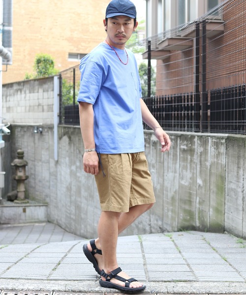 CAL O LINE(キャルオーライン)の「CAL O LINE/キャルオーライン 2 TUCK HB SHORTS ヘリンボーンショーツ(その他パンツ・メンズ・オリーブ/ネイビー/ベージュ・L/M)」の13枚目の写真