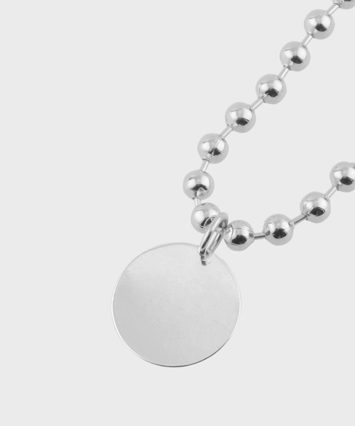 NONENON（ノンノン）の「『NONENON』BIG NONE NECKLACE / ノンノン ビッグ ノン サークル プレート ネックレス（ネックレス・メンズ・シルバー・FREE）」の3枚目の写真