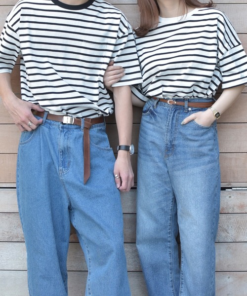 PairPair（ペアペア）の「ボーダーリンクTシャツ（Tシャツ/カットソー・メンズ・ライトブルー/ブラック/ライトベージュ・FREE）」の17枚目の写真