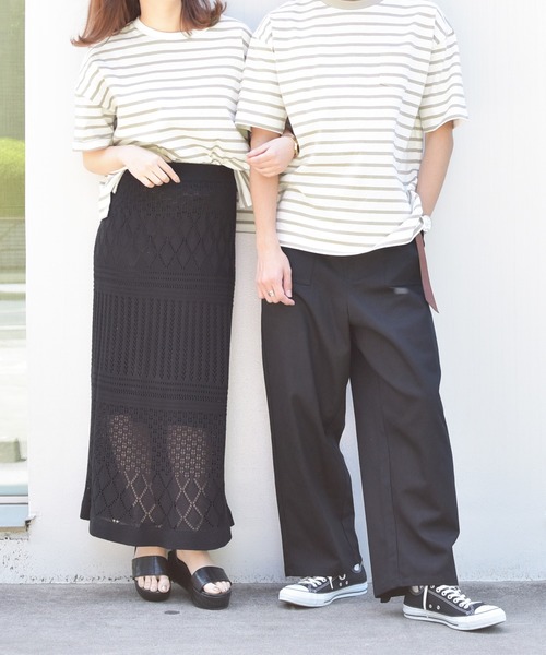 PairPair（ペアペア）の「ボーダーリンクTシャツ（Tシャツ/カットソー・メンズ・ライトブルー/ブラック/ライトベージュ・FREE）」の14枚目の写真