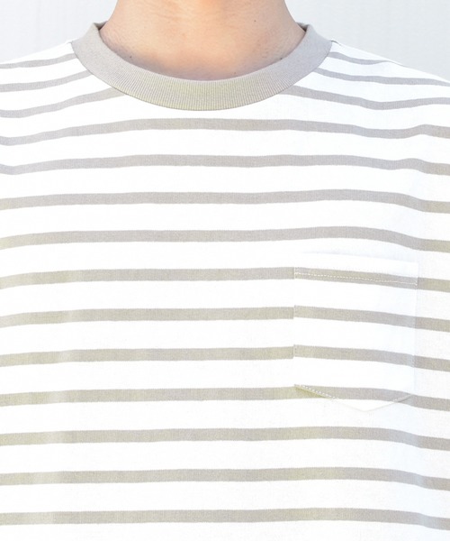 PairPair（ペアペア）の「ボーダーリンクTシャツ（Tシャツ/カットソー・メンズ・ライトブルー/ブラック/ライトベージュ・FREE）」の15枚目の写真