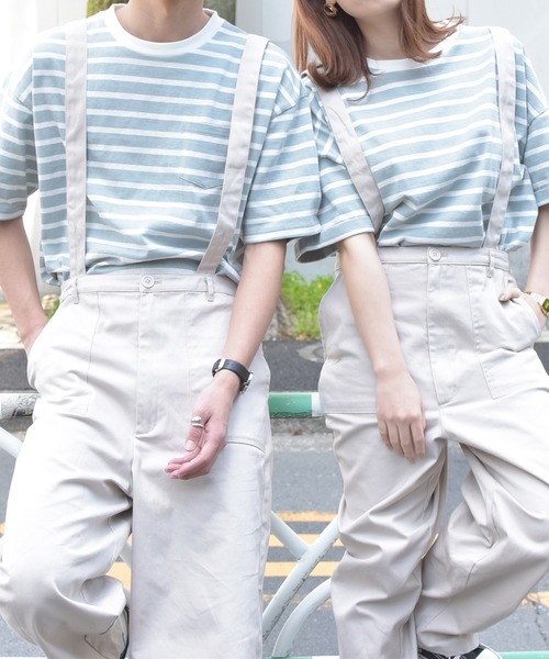 PairPair（ペアペア）の「ボーダーリンクTシャツ（Tシャツ/カットソー・メンズ・ライトブルー/ブラック/ライトベージュ・FREE）」の7枚目の写真