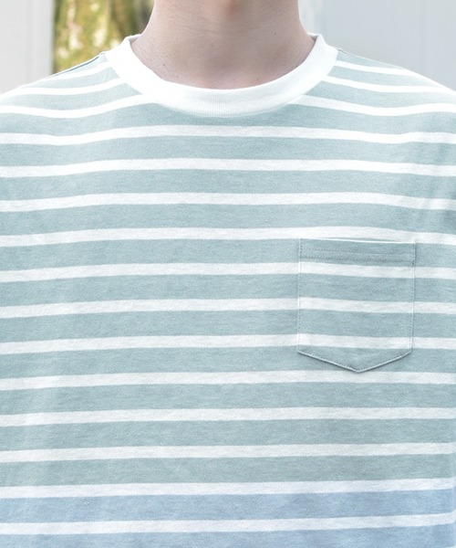 PairPair（ペアペア）の「ボーダーリンクTシャツ（Tシャツ/カットソー・メンズ・ライトブルー/ブラック/ライトベージュ・FREE）」の21枚目の写真