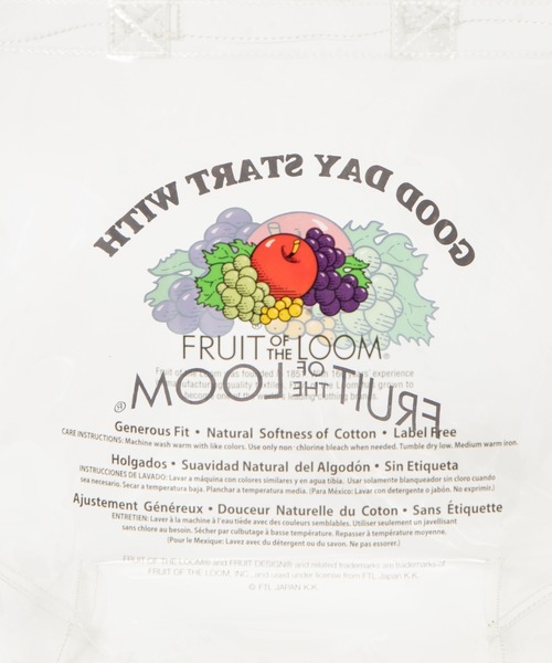 FRUIT OF THE LOOM(フルーツオブザルーム)の「WEGO/FRUIT OF THE LOOM CLEAR TOTE NEX(トートバッグ・レディース・ホワイト系その他・FREE)」の6枚目の写真