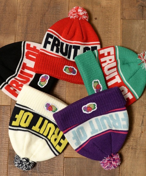 FRUIT OF THE LOOM(フルーツオブザルーム)の「FRUIT OF THE LOOM 【KIDS】BON BON KNIT WATCH(ニットキャップ/ビーニー・キッズ・ホワイト/ブラック/パープル/レッド/グリーン・FREE)」の4枚目の写真