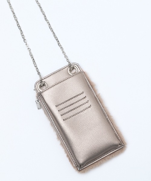 PAGEBOY（ページボーイ）の「ファーウォレットショルダー（ショルダーバッグ・レディース・ブラック/グレイッシュベージュ・FREE）」の10枚目の写真