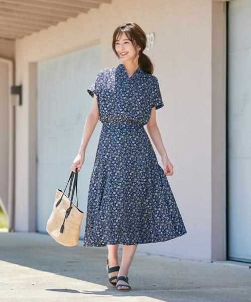 J.PRESS（ジェイプレス）の「【洗える】LIBERTY Tiger Lily フリルカラーブラウス（シャツ/ブラウス・レディース・ネイビー系5/黄土色系5・11/9）」の16枚目の写真